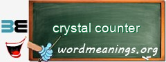 WordMeaning blackboard for crystal counter